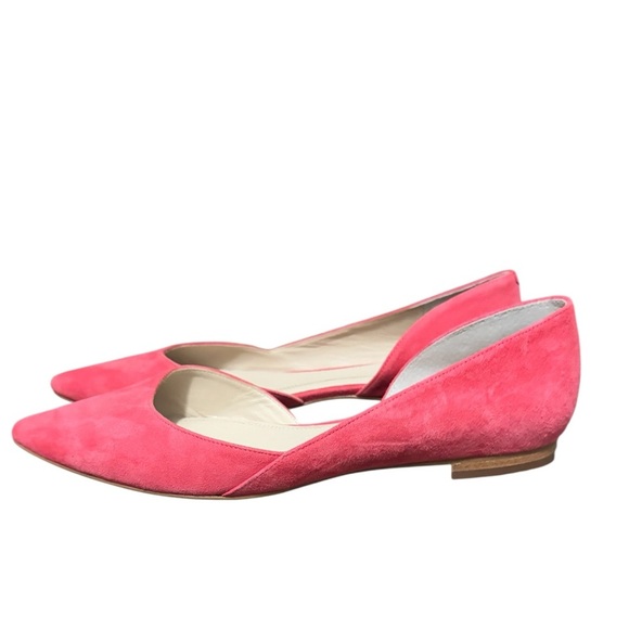 Romantic Marc fisher preppy balletcore pink suede flats collegiate girly dainty - Picture 3 of 8